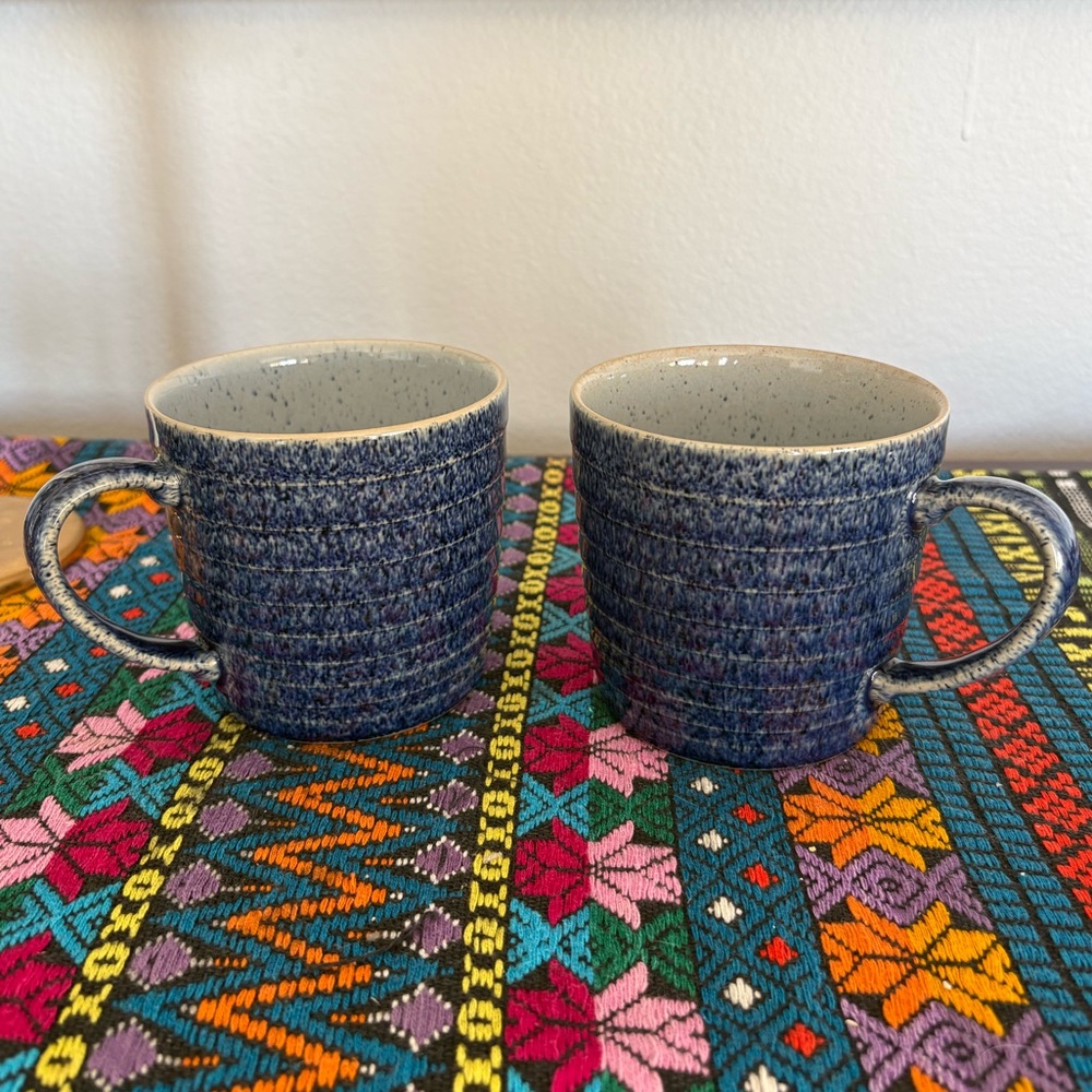Set of 2 Cobalt Denby Studio Mugs